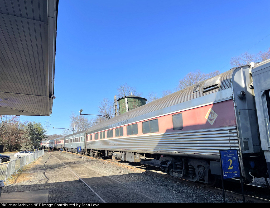 Whippany RR Museum Polar Express Train stopped at the museum station